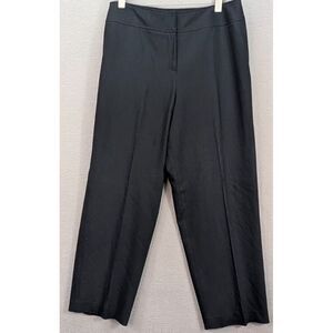 Talbots Pants Womens 14 Black High Rise Elastic Waist Career‎ Wool Blend Japan